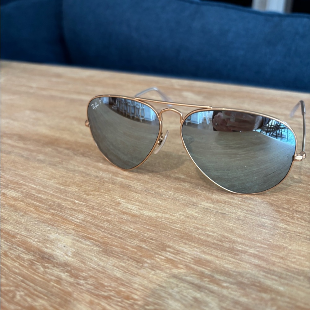 Ray-Ban Aviator Sunglasses with Gold Frame